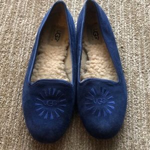 UGG Blue Suede Flats
